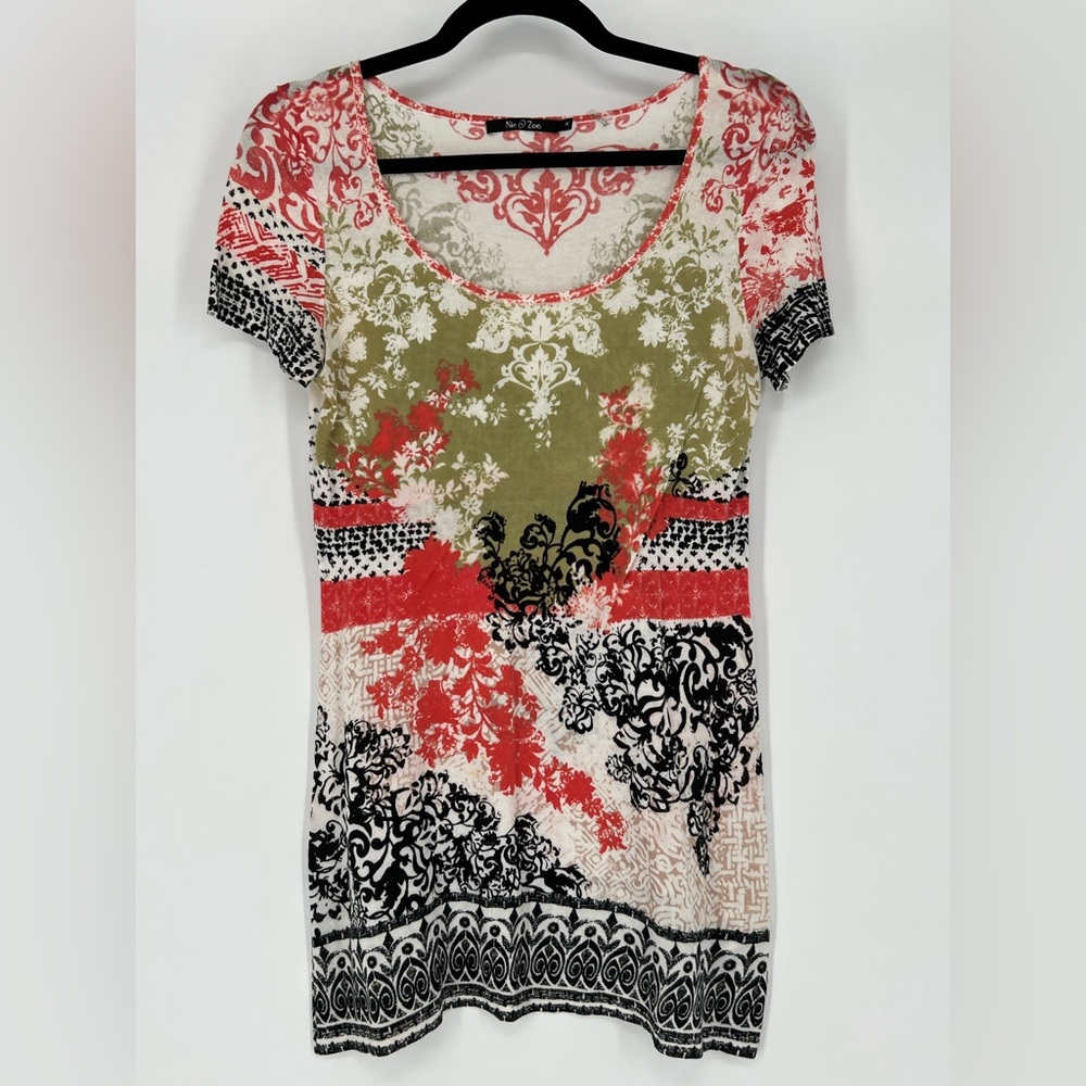 NIC + ZOE PULLOVER LIGHTWEIGHT‎ KNIT BOHEMIAN TOP